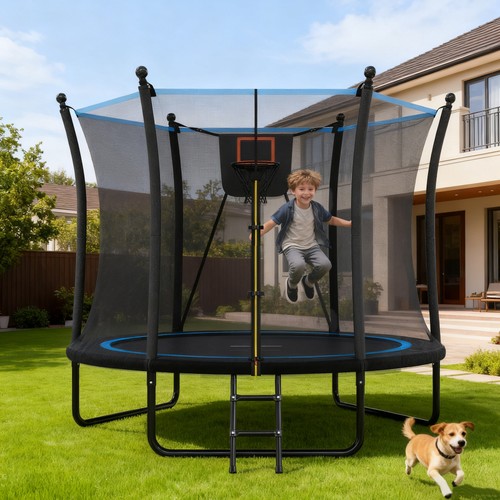 8ft outdoor trampoline kid - outdoor, w/